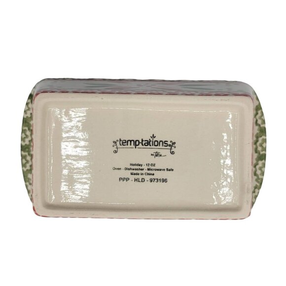 Temptations by Tara Holiday Christmas Mini Loaf Pan Baking Red 12oz 6"x3.5" Lid - Picture 6 of 8